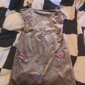 Zemeta Grey butterfly dress